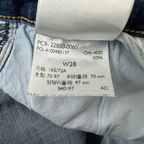 Levi's 721 High Rise Skinny Ankle Jeans womens sz 28 dark wash distressed - Picture 14 of 14